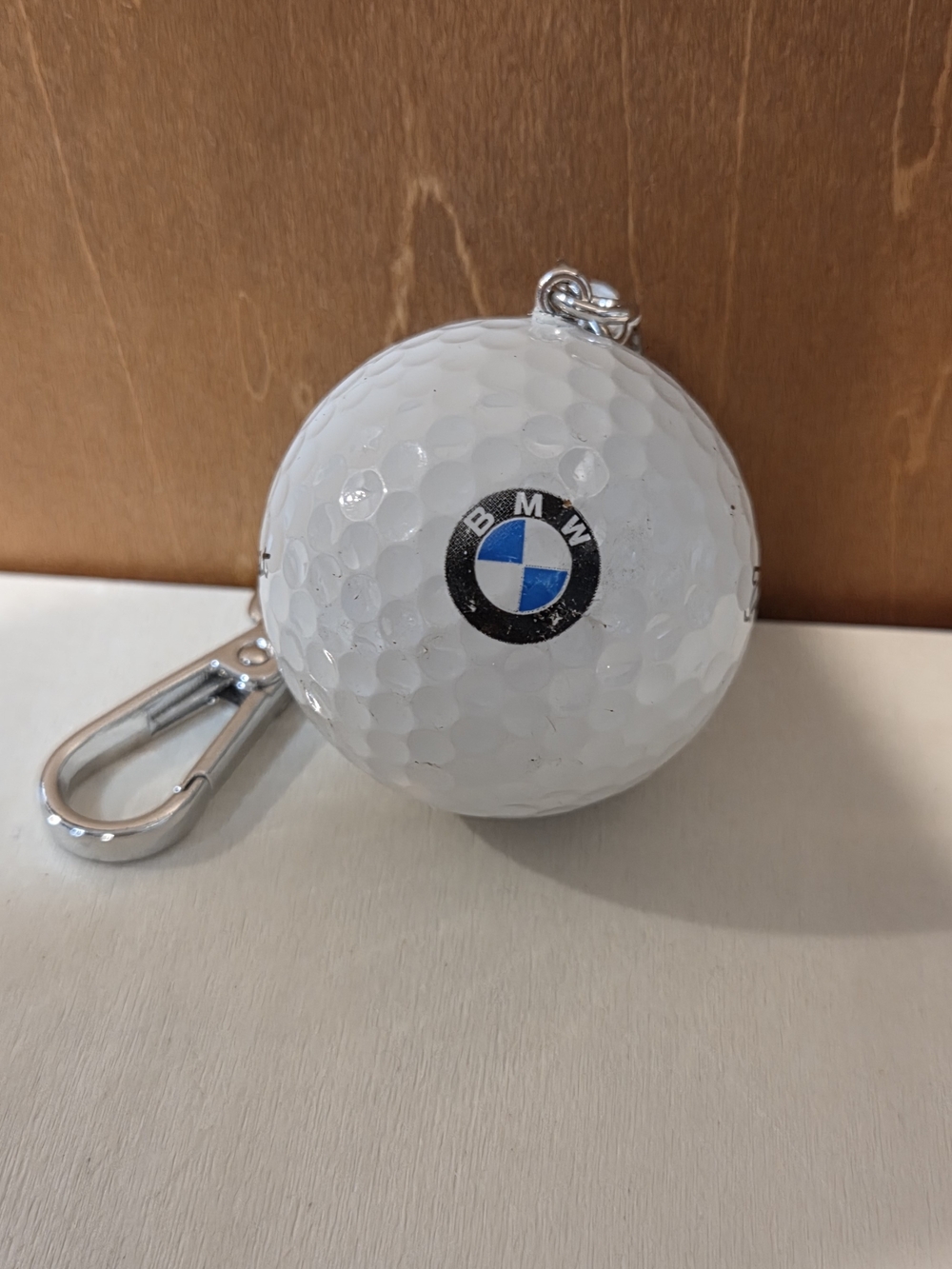 Vintage BMW Golf Ball Keychain Bag Marker Upcycled